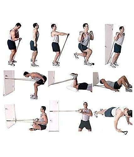 Plastic Toning Tube Double Resistance Band Heavy Quality Exercise Band for Stretching, Full Body Workout, Home Gym and Toning for Men and Women