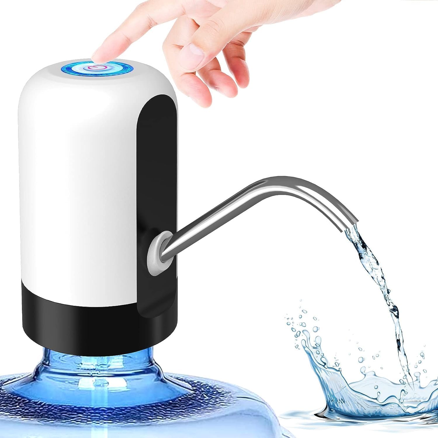 Automatic Rechargeable Water Can Dispenser Pump for 20 Litre Bottle | USB Charging Electric Water Dispenser | One Touch Portable Drinking Water Pump for Home, Office, Kitchen & Travel