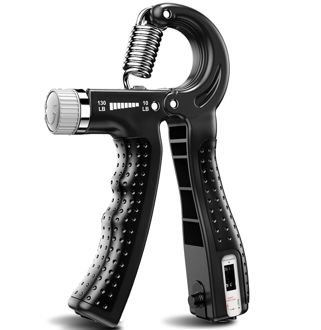 Hand Grip Strengthener with Digital Counter, Adjustable Grip Strength Trainer 5-60 kg Resistance, Forearm & Wrist Exerciser