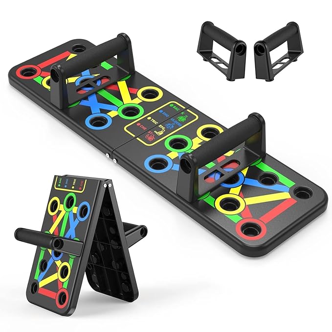 15 in 1 Push Up Board Foldable for Men & Women Multi-Function, Chest, Shoulder, Back & Triceps Workout