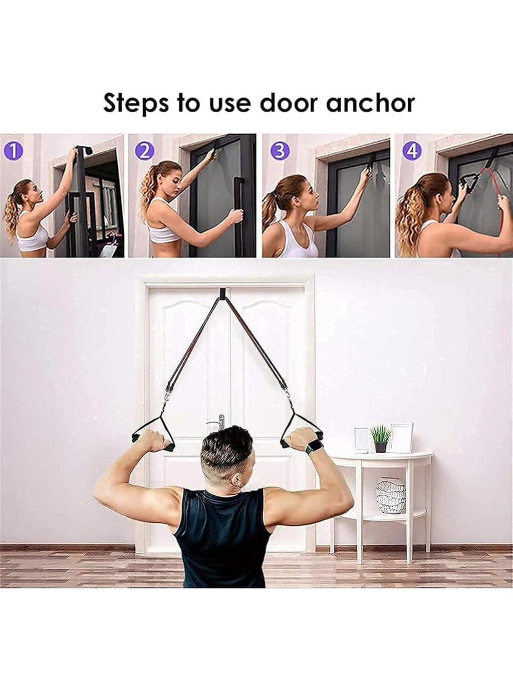 Resistance Bands Set for Men &amp; Women, 150 lbs Exercise Resistance Tube Bands with Handles, Door Anchor &amp; Ankle Straps,12-Piece