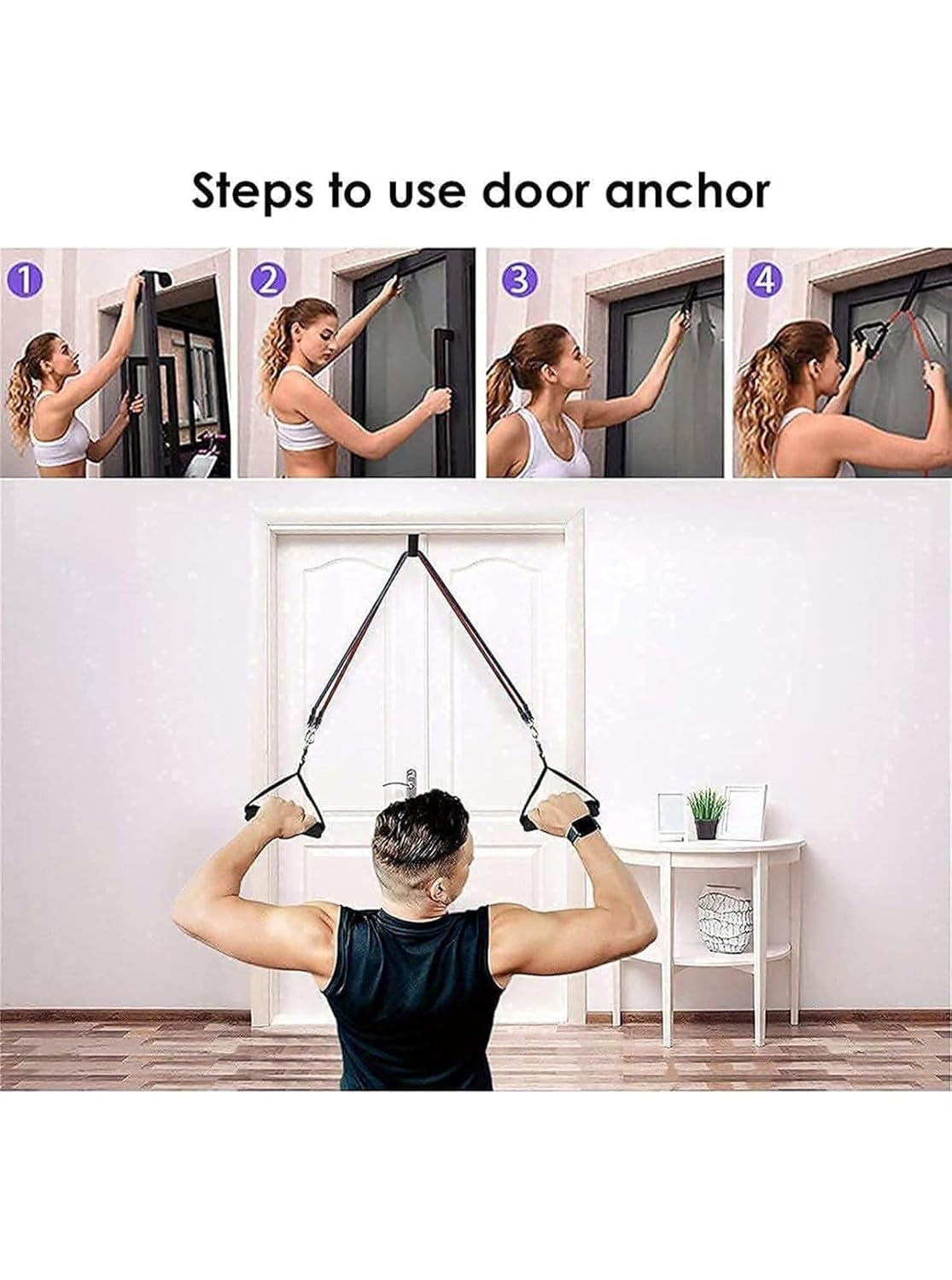 Resistance Bands Set for Men &amp; Women, 150 lbs Exercise Resistance Tube Bands with Handles, Door Anchor &amp; Ankle Straps,12-Piece